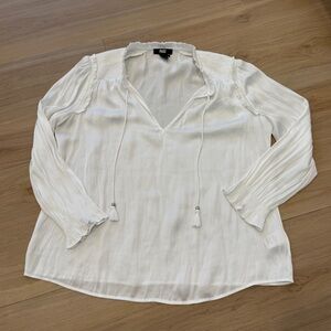 Paige Jeans peasant top medium White Long Sleeve Blouse